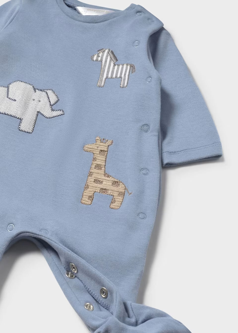 Mayoral Blue/Cream Safari Sleepsuits