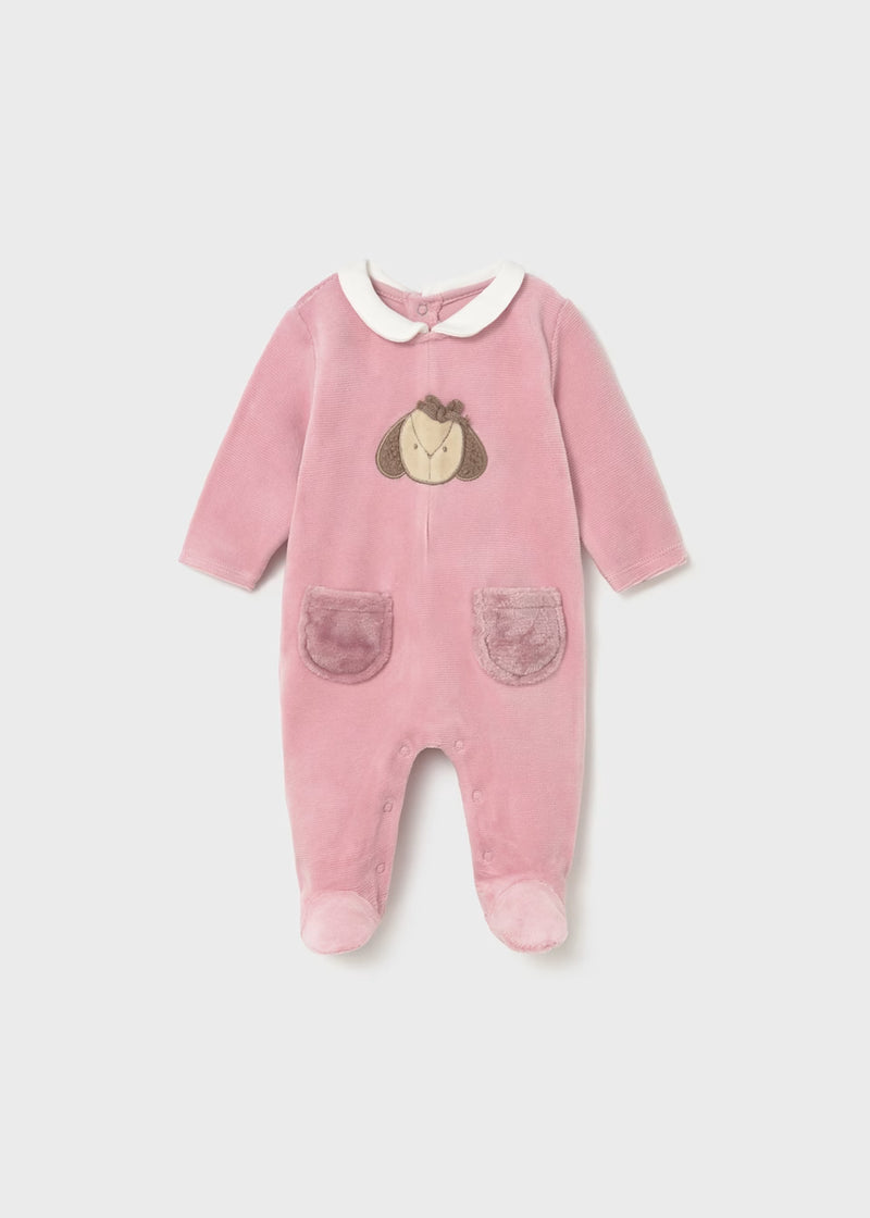Mayoral Sausage Dog Pink Sleepsuits