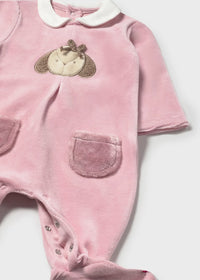 Mayoral Sausage Dog Pink Sleepsuits