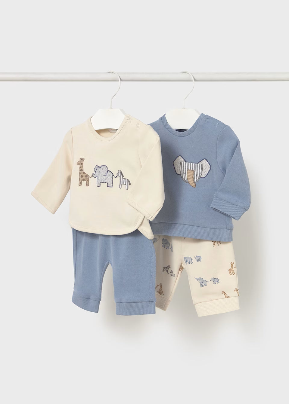 Mayoral Blue/Cream Safari Animal Jogger Set