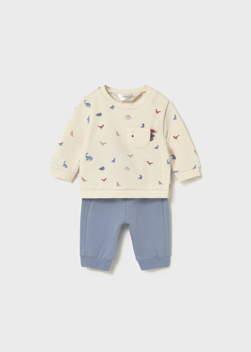 Mayoral Blue/Cream Dino Jogger Set