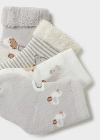 Mayoral Pack of 4 socks grey
