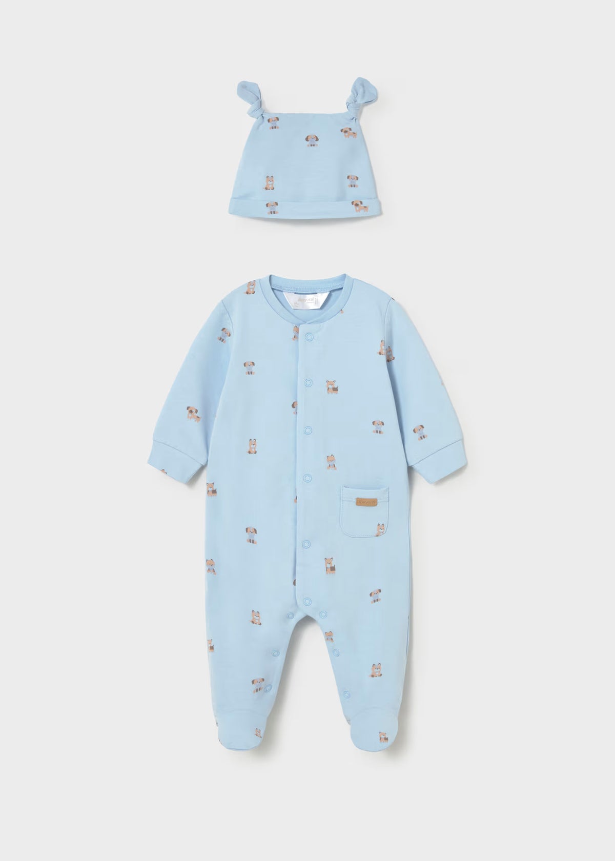 Mayoral Blue Dog Sleepsuit and Hat