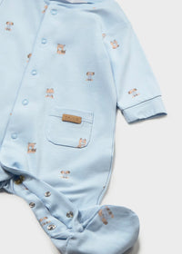 Mayoral Blue Dog Sleepsuit and Hat