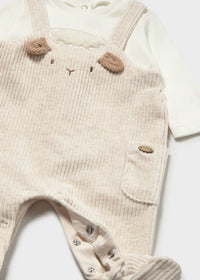 Mayoral Sheep Corduroy Dungaree Set
