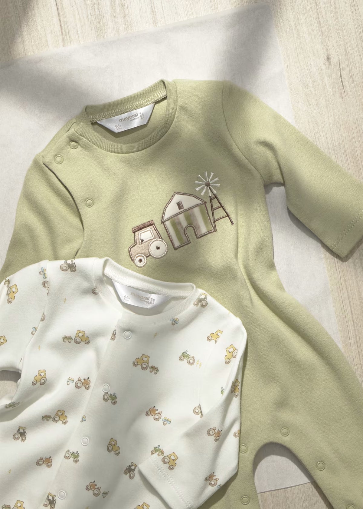 Mayoral Tractor Sleepsuits