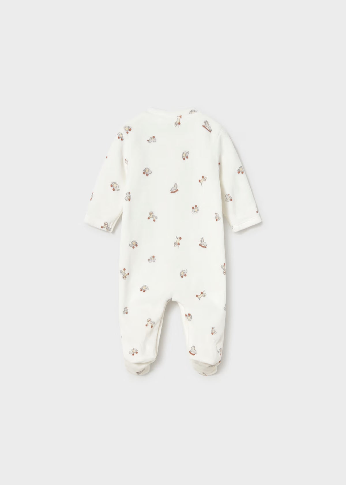 Mayoral Grey Velour Sleepsuits