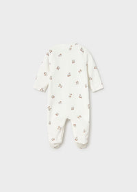 Mayoral Grey Velour Sleepsuits
