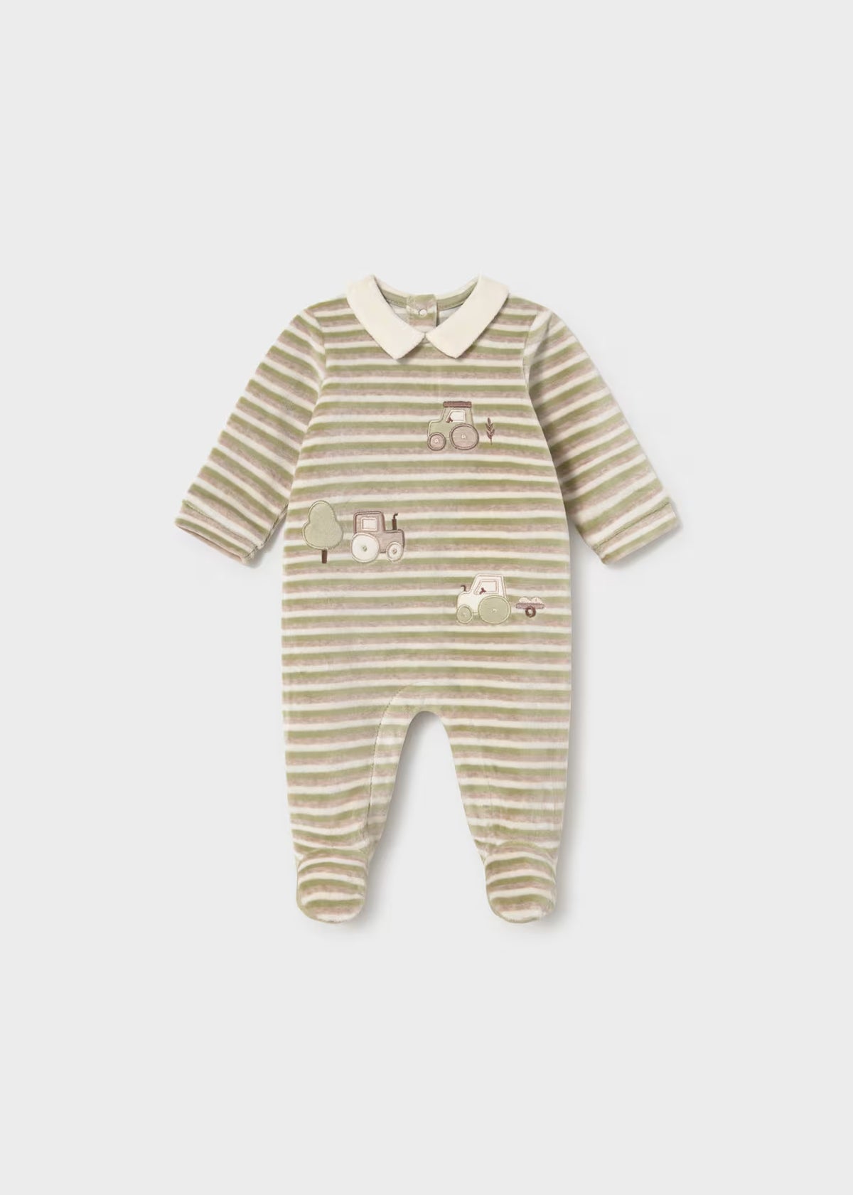 Mayoral Velour Tractor Sleepsuit