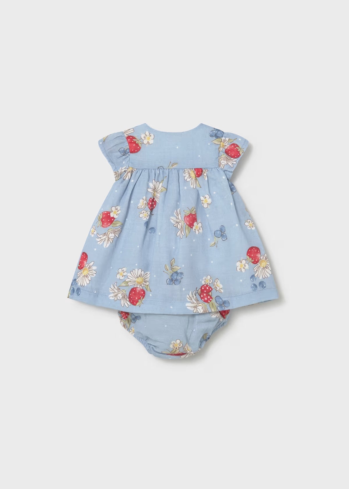 Mayoral Blue Strawberry Dress with Pants