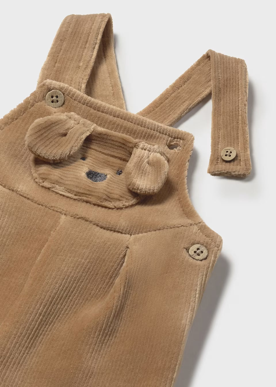 Mayoral Corduroy Dog Dungarees and cream bodysuit