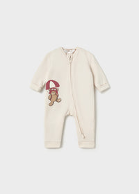 Mayoral Cream Bear Zippy Sleepsuit
