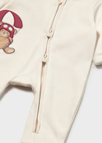 Mayoral Cream Bear Zippy Sleepsuit