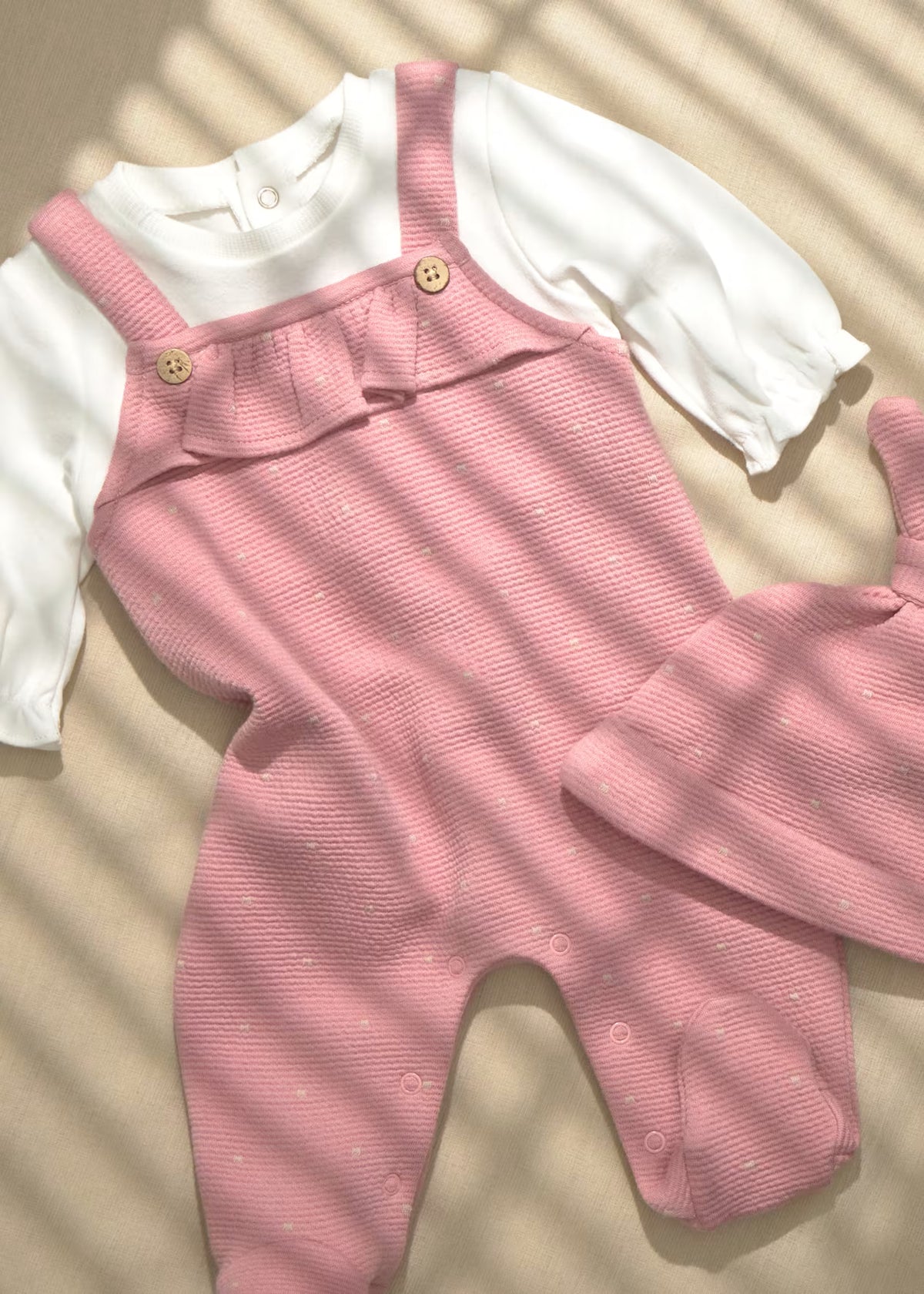 Mayoral Pink Dungaree with Hat set