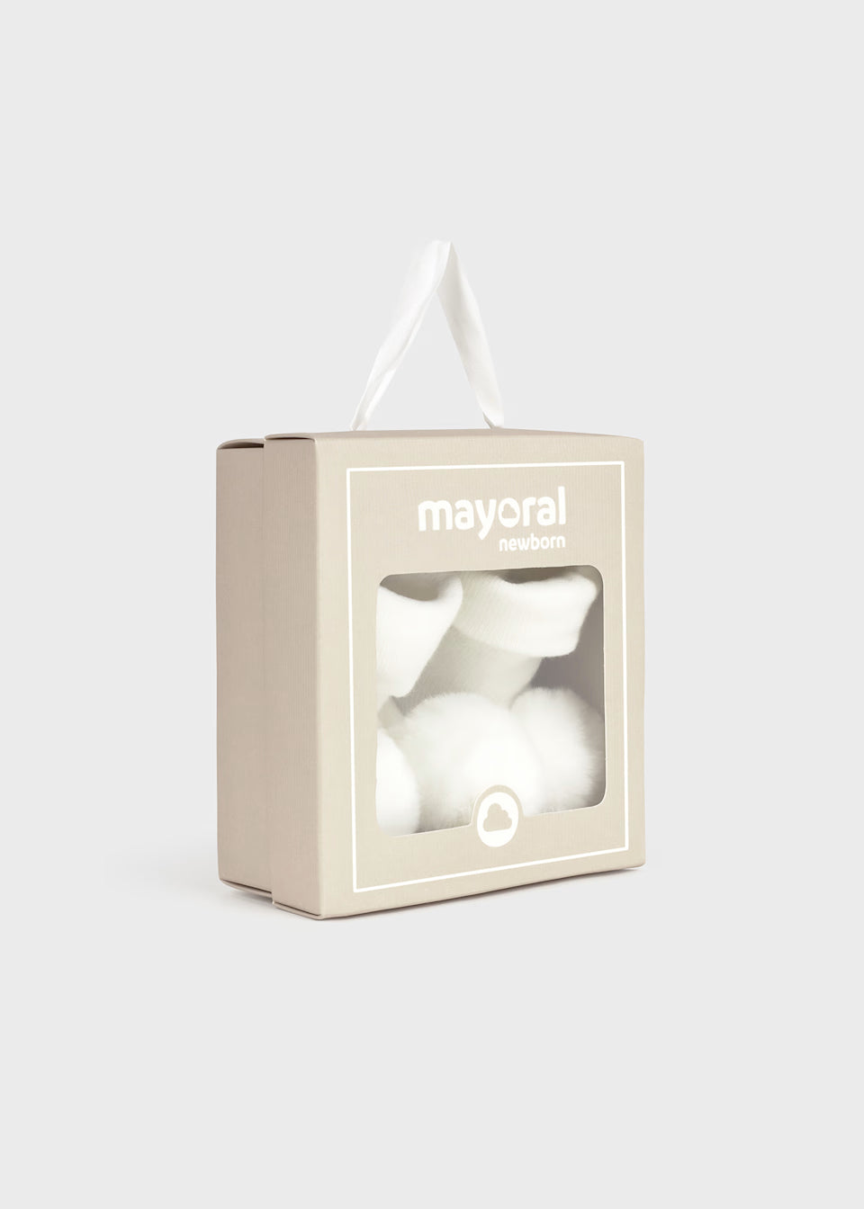 Mayoral Pompom Headband and Socks Set Cream