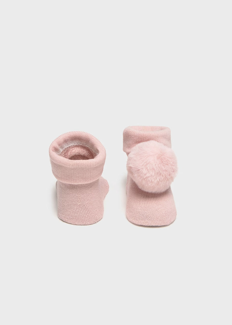Mayoral Pompom Headband and Socks Set Pink