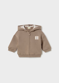 Mayoral Beige Zipped Hoodie with Ears