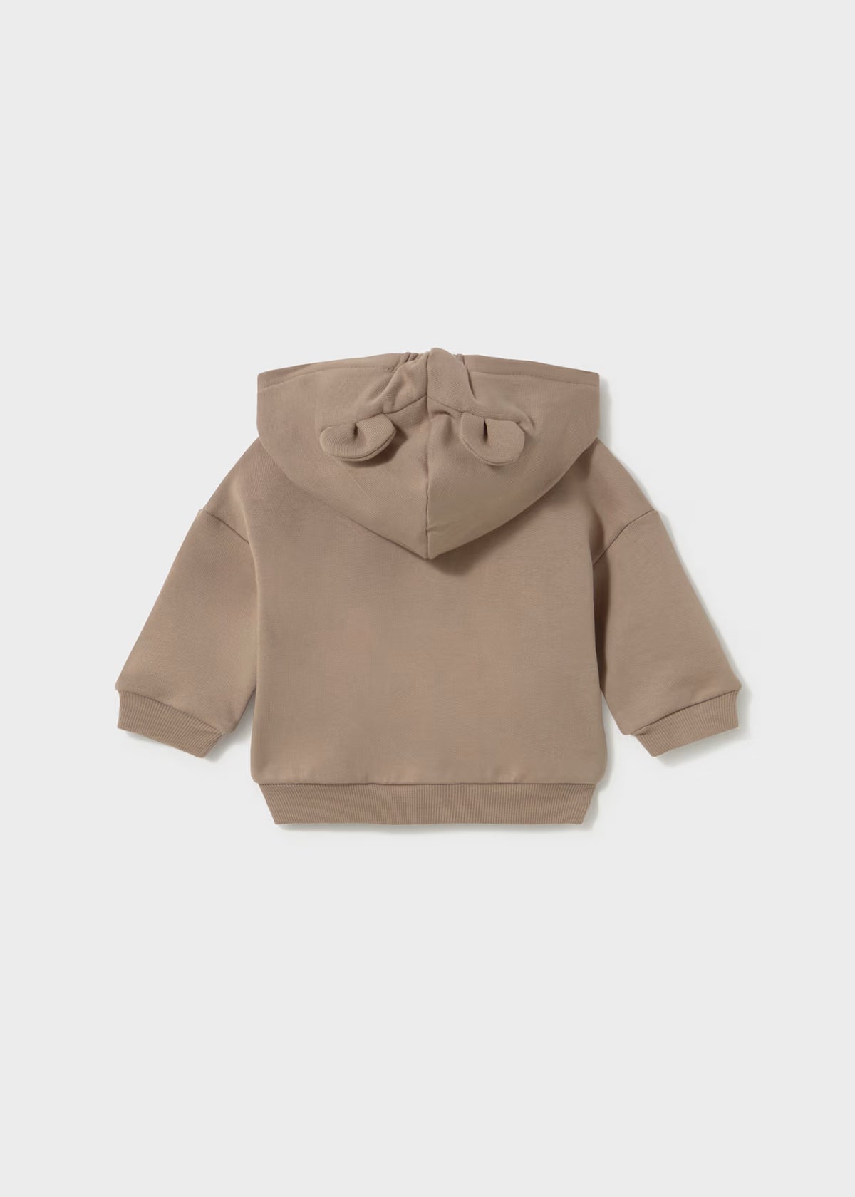 Mayoral Beige Zipped Hoodie with Ears