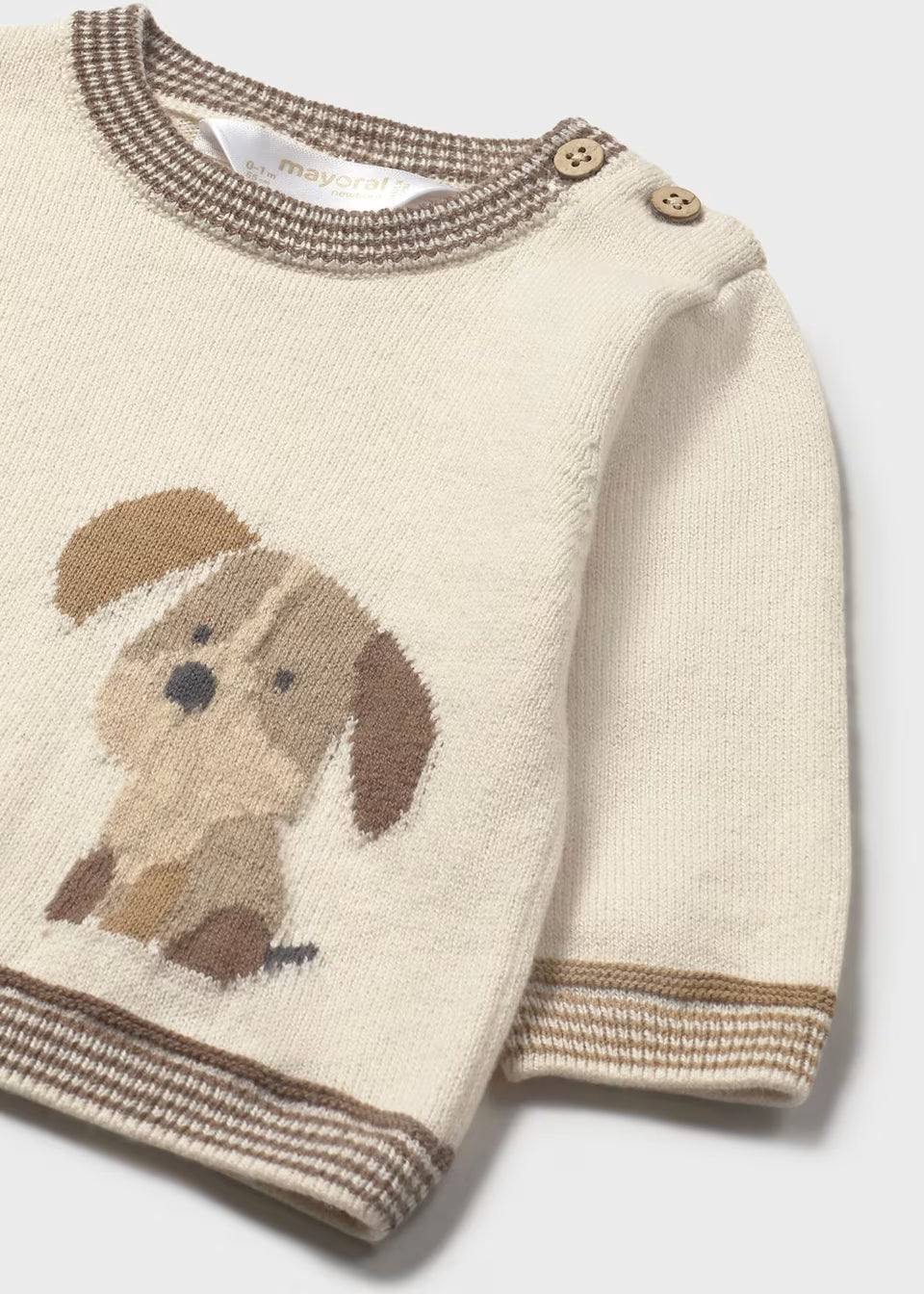 Mayoral Beige Dog Jumper