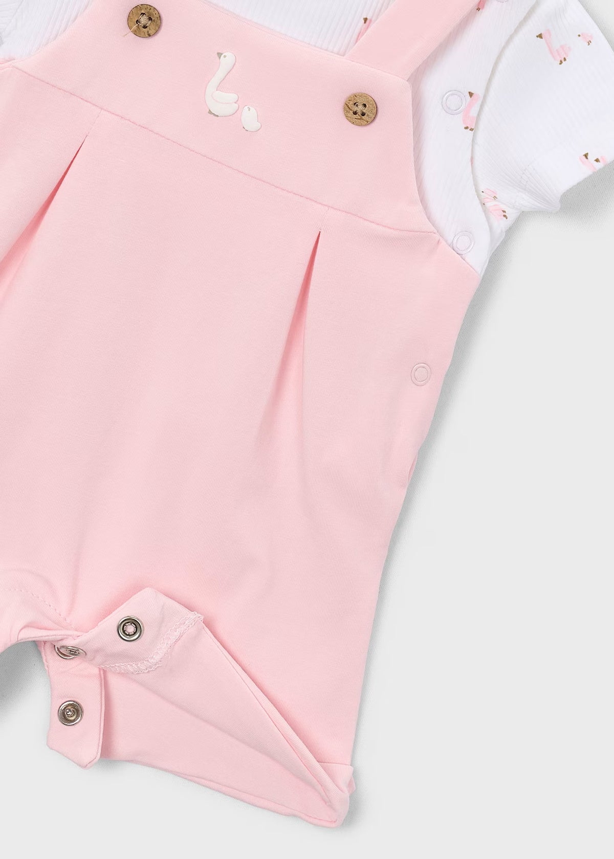 Mayoral Pink/White Swan Romper