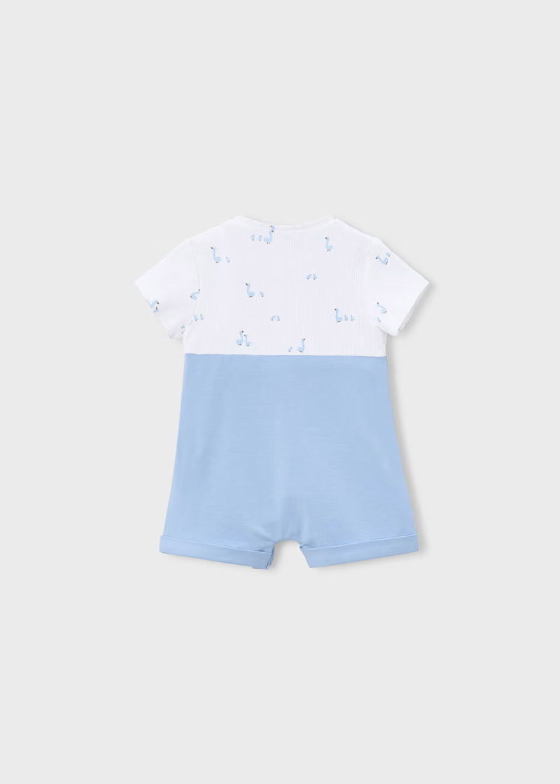 Mayoral Blue/White Swan Romper