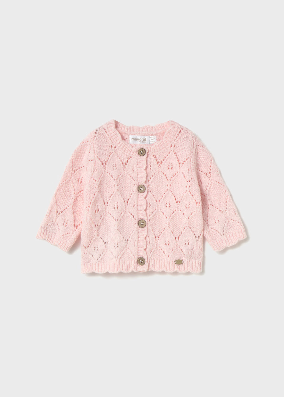 Mayoral Baby Pink Knitted Cardigan