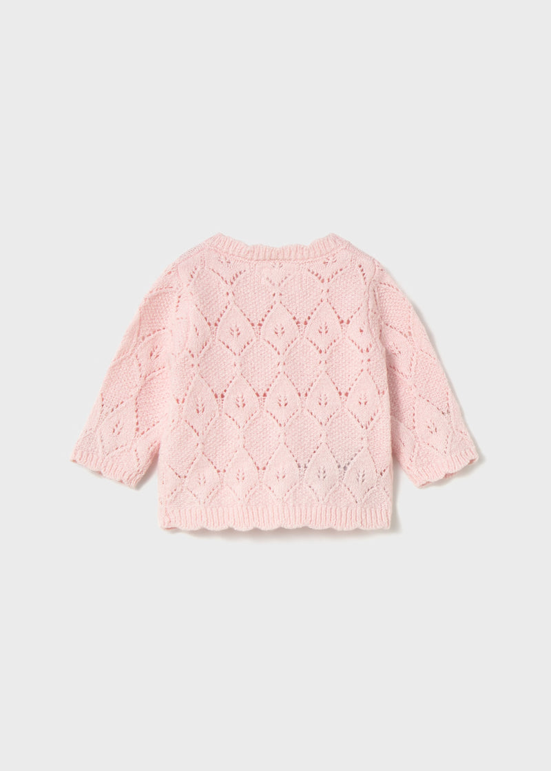 Mayoral Baby Pink Knitted Cardigan