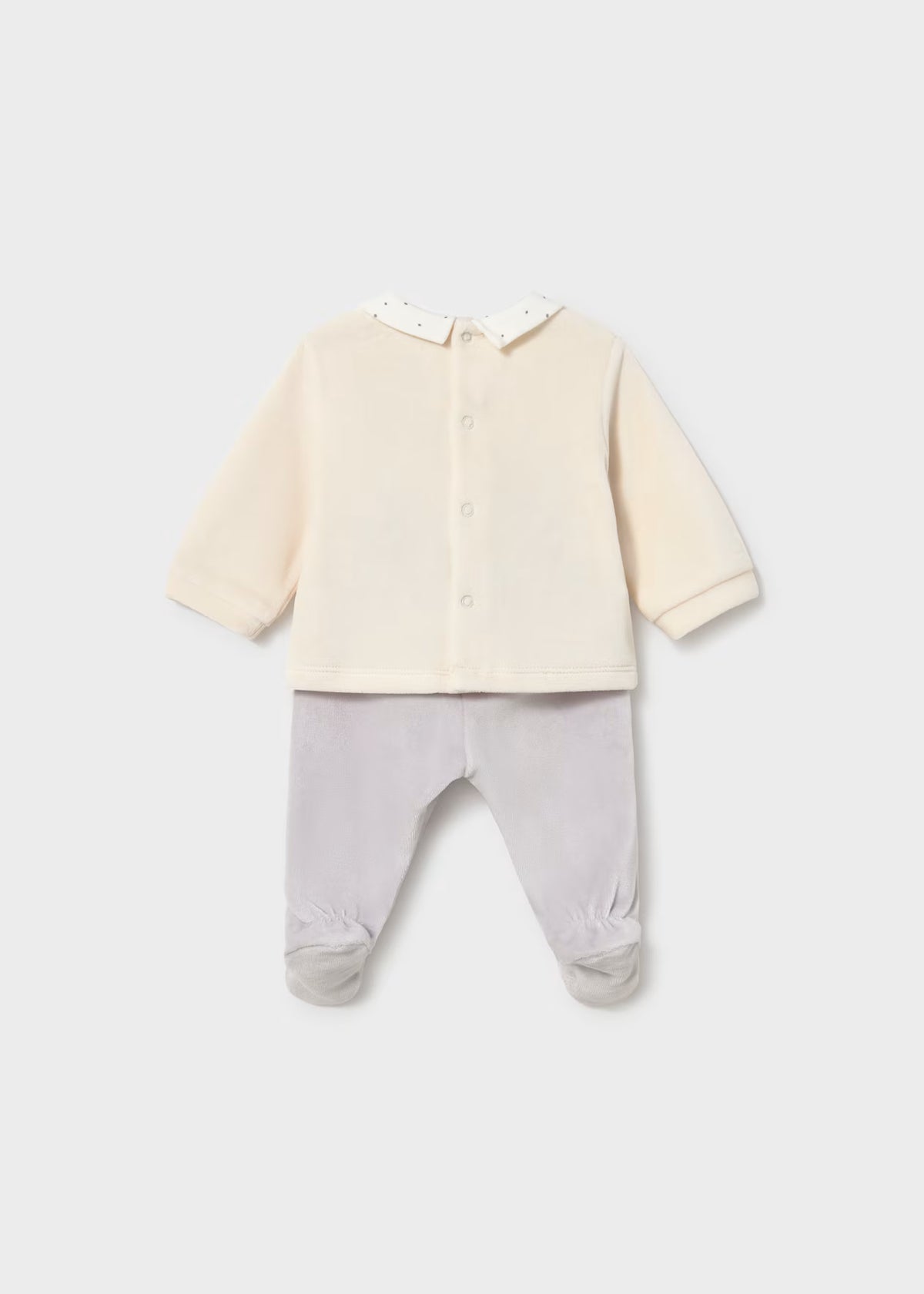 Mayoral Velour Cream/grey Two Piece Set