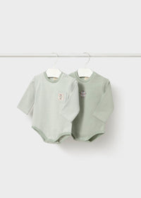 Mayoral Mint Long Sleeve Bodysuits
