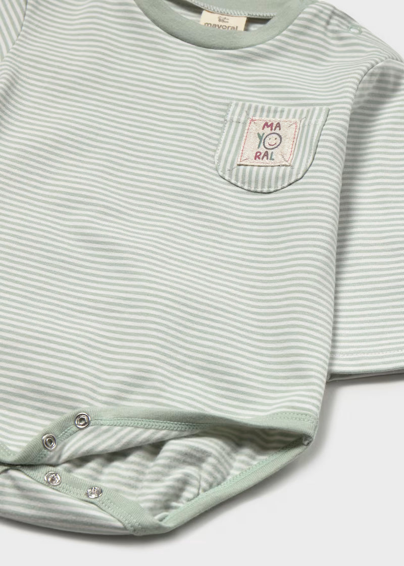 Mayoral Mint Long Sleeve Bodysuits