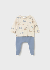 Mayoral Blue Safari Animals Two Piece Set
