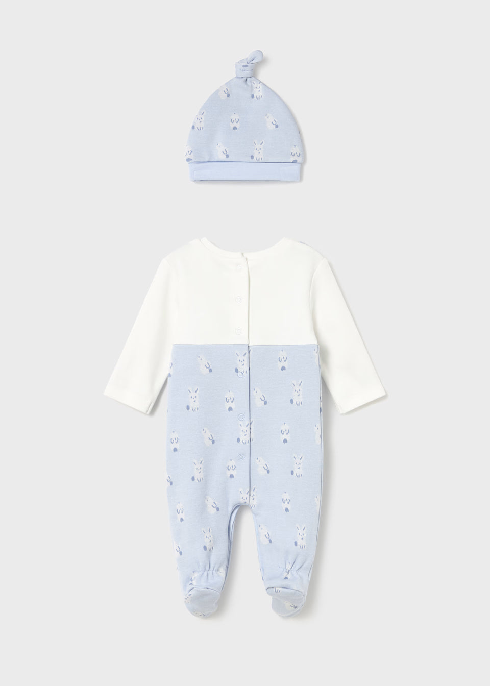 Mayoral Blue Bunny Dungaree and Hat set