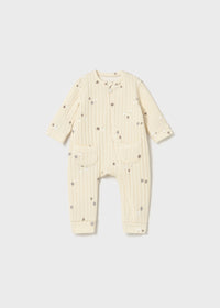 Mayoral Beige Unisex Zipped Romper
