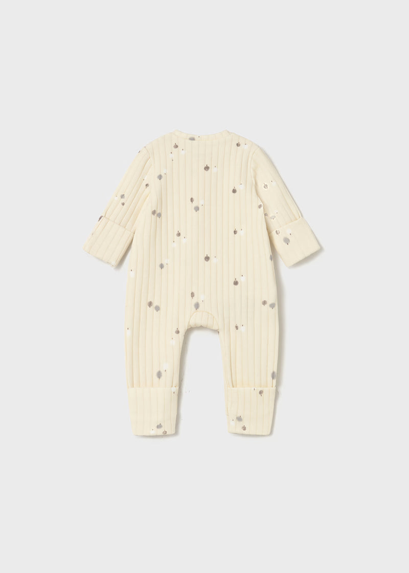 Mayoral Beige Unisex Zipped Romper