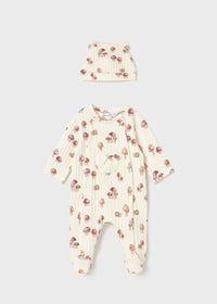 Mayoral Mushroom Print Sleepsuit and Hat