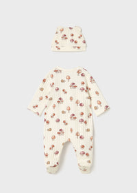 Mayoral Mushroom Print Sleepsuit and Hat