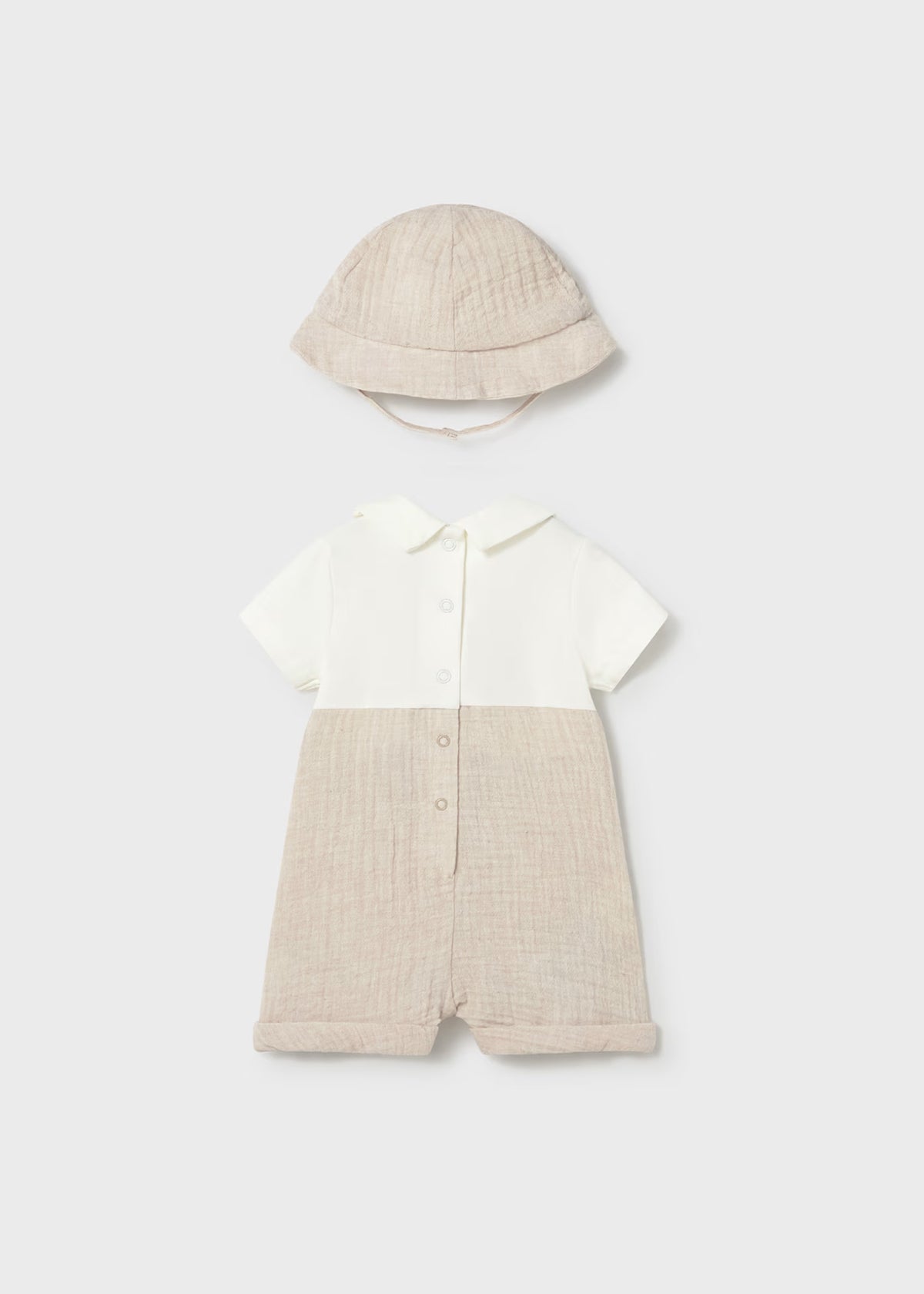 Mayoral Beige Dungaree with Hat