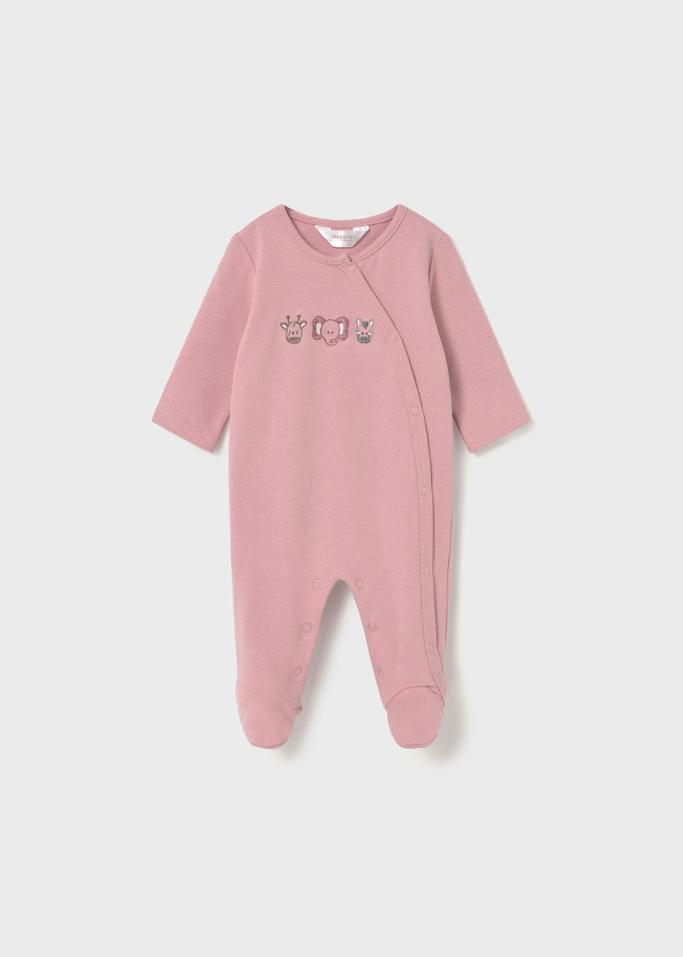 Mayoral Pink/Cream Safari Sleepsuits
