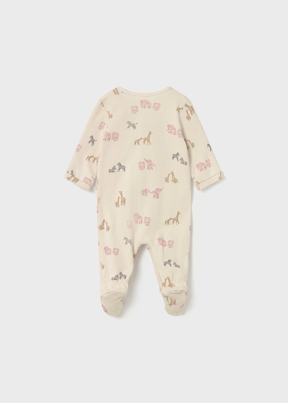 Mayoral Pink/Cream Safari Sleepsuits