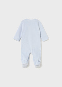 Mayoral Blue Bunny Velour Sleepsuits