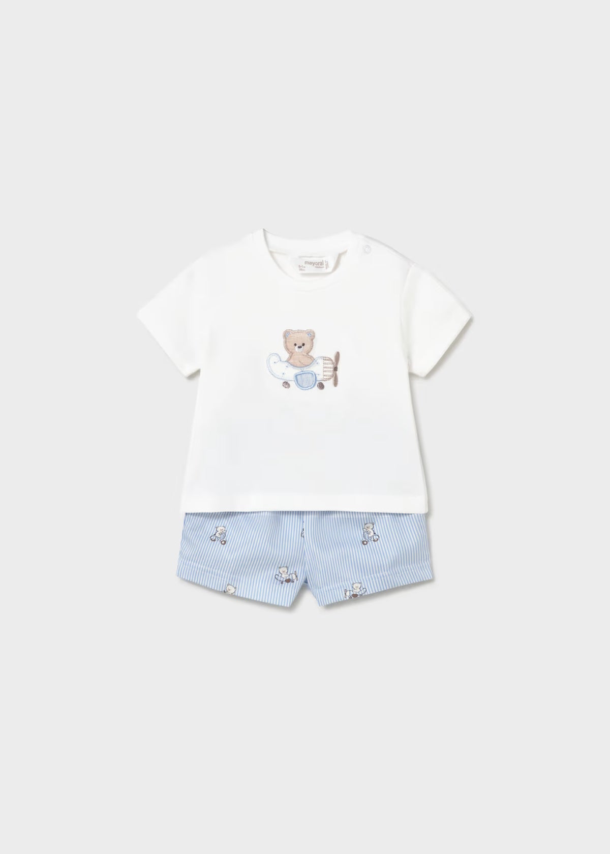 Mayoral Blue Teddy Short Set