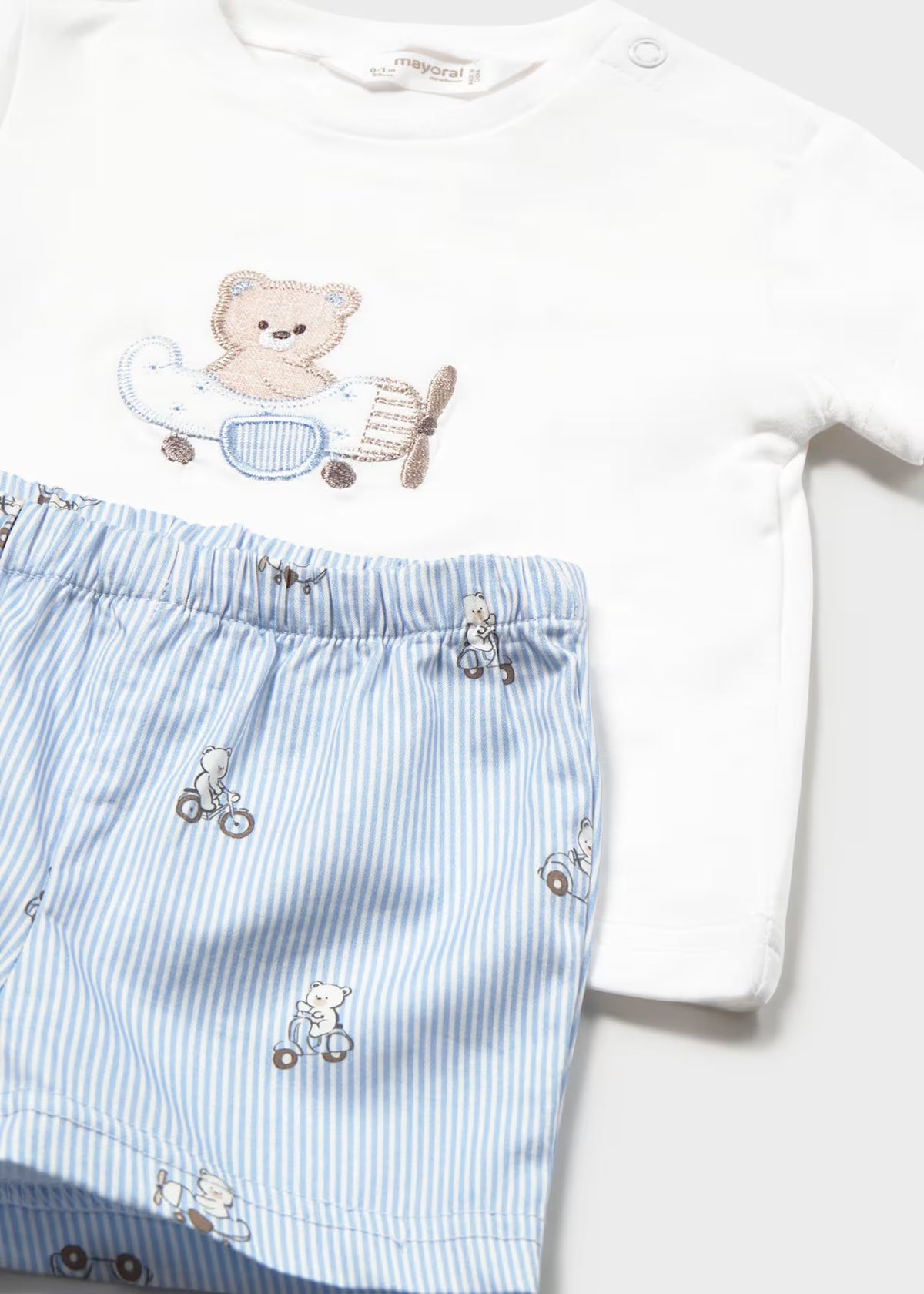 Mayoral Blue Teddy Short Set