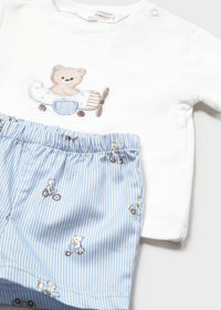 Mayoral Blue Teddy Short Set