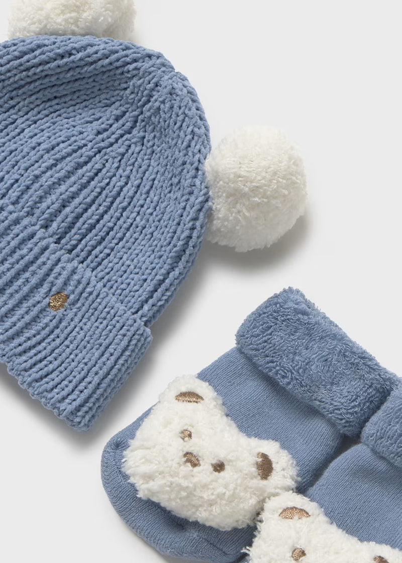Mayoral Hat and Socks Set Blue