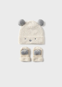 Mayoral Hat and Socks Set Cream