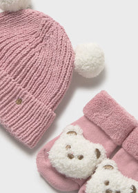 Mayoral Hat and Socks Set Pink