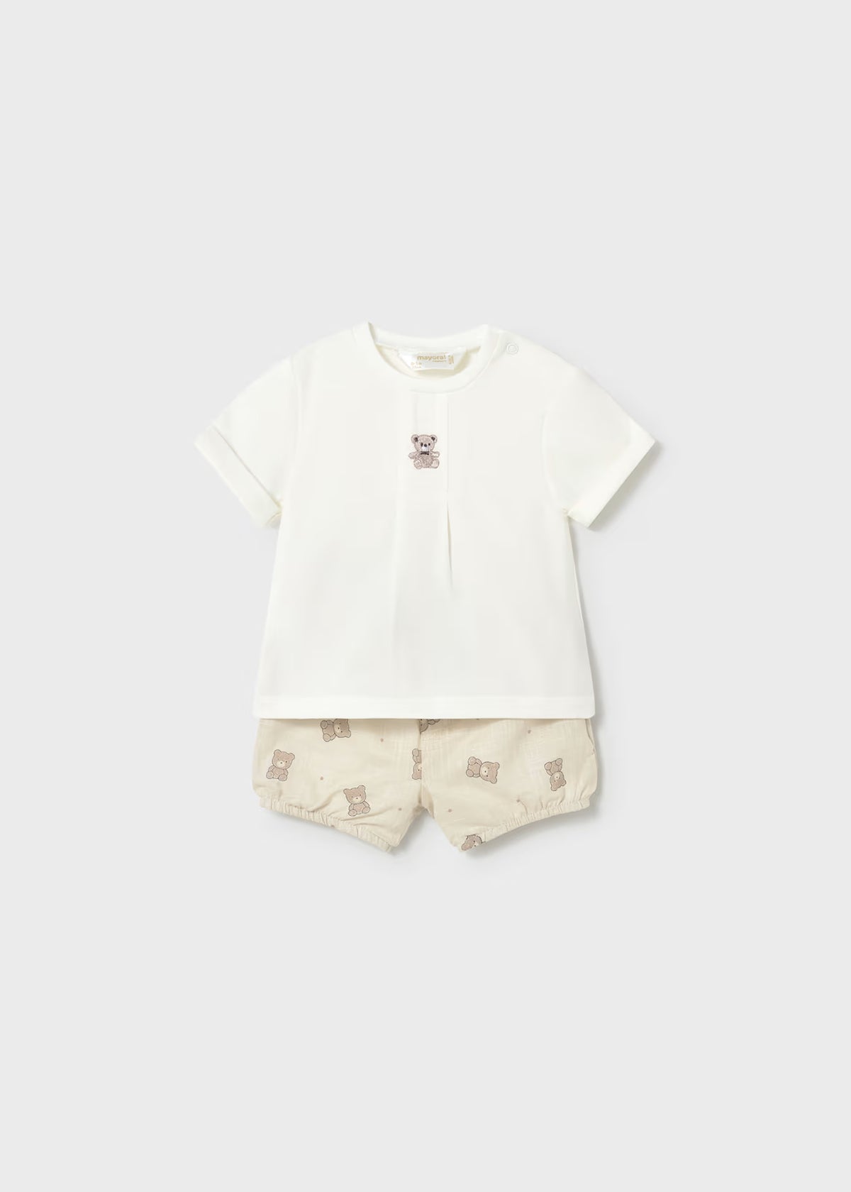 Mayoral Beige Teddy Short Set