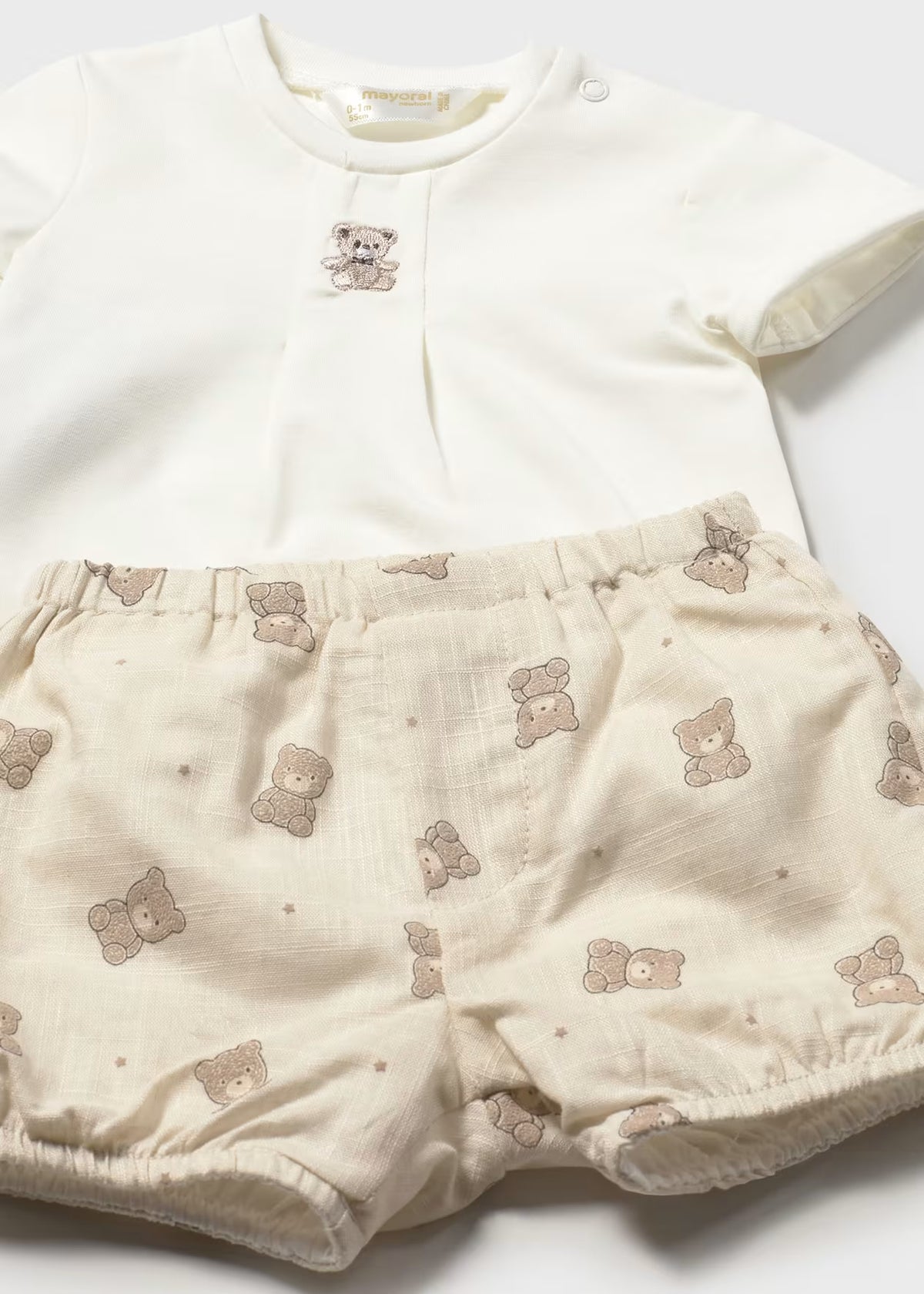 Mayoral Beige Teddy Short Set