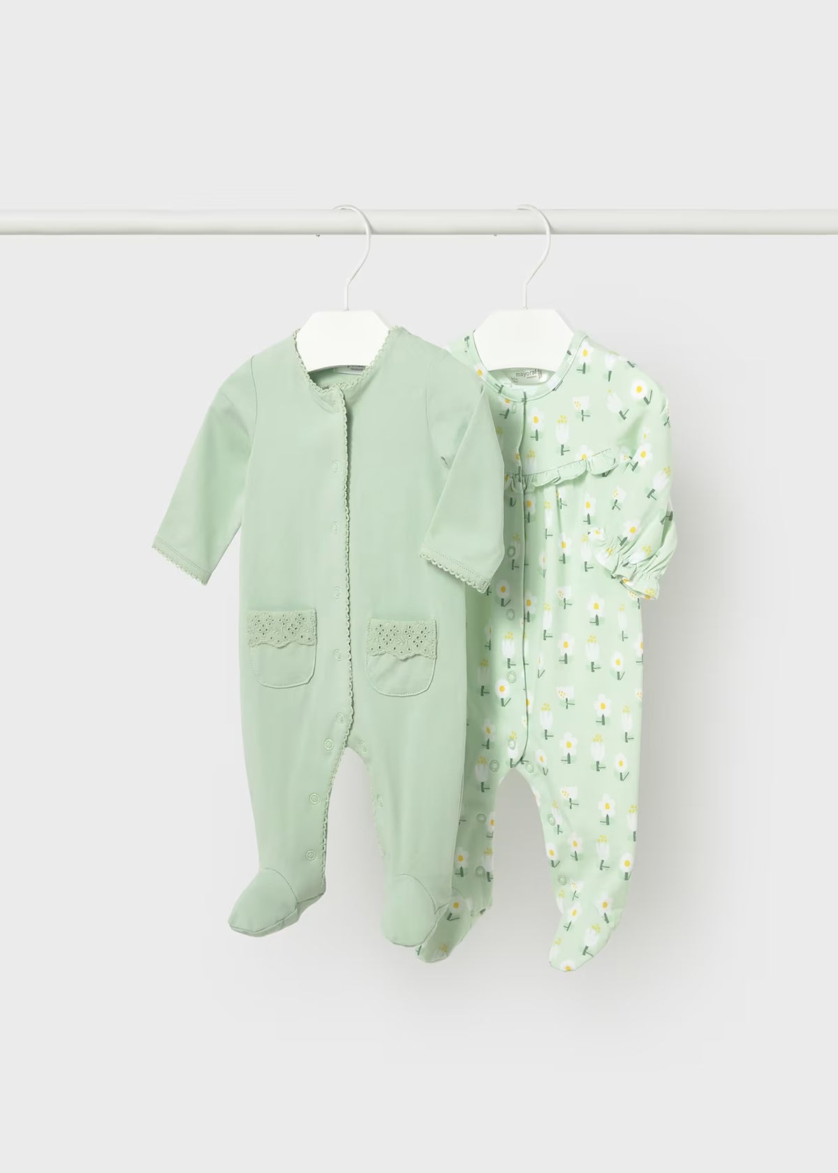 Mayoral Mint Sleepsuits
