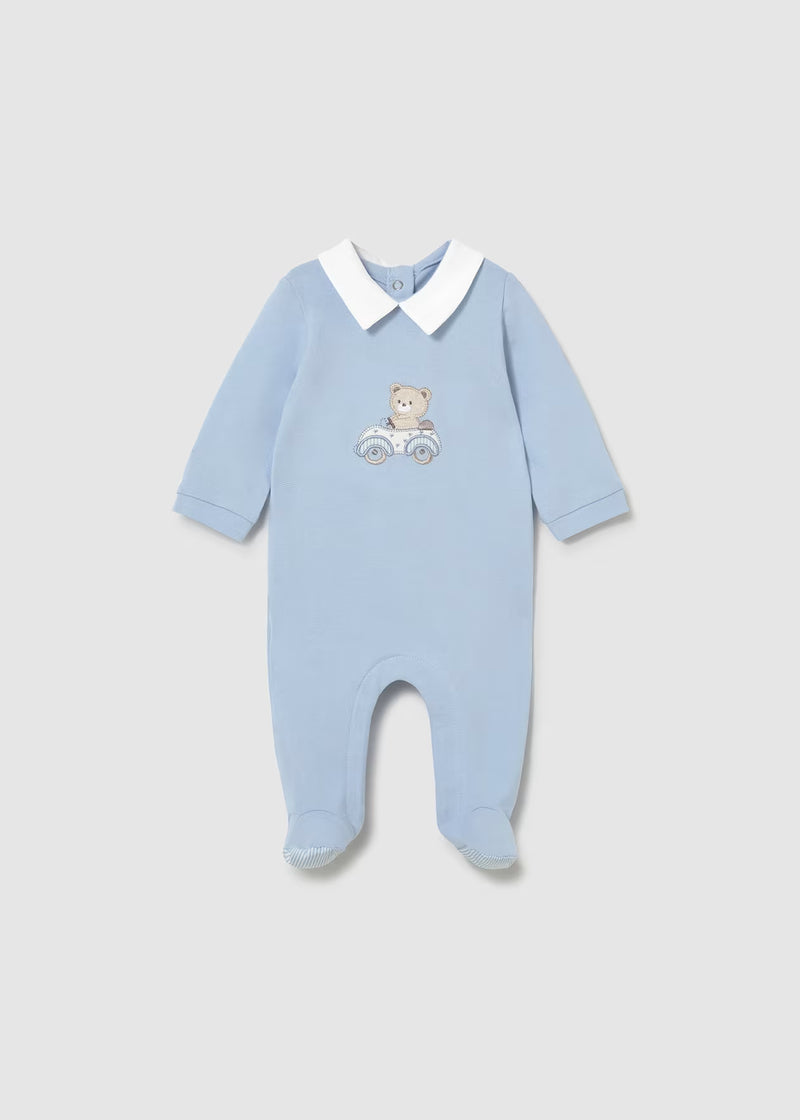 Mayoral Blue/White Bear Sleepsuits